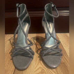 Women’s Heels: Gianni Bini *Gray Stiletto* with Crisscross Straps